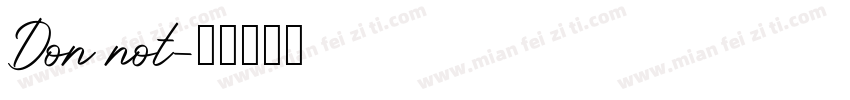 Don not字体转换